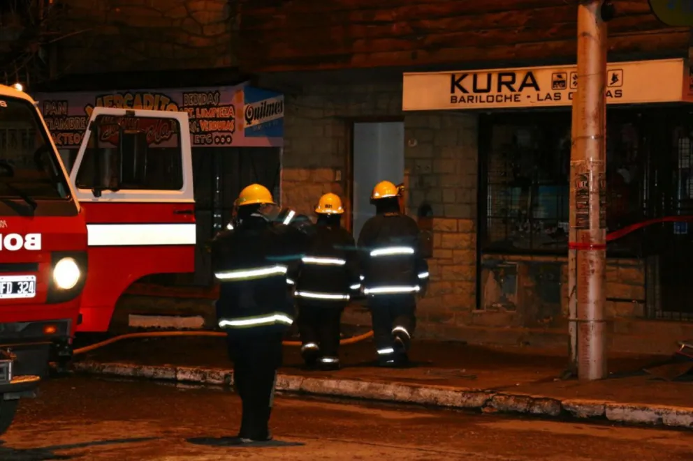 El edificio que se incendió. 