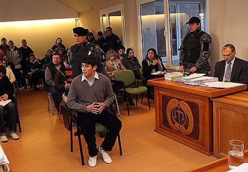 Paillalef en una de las audiencias del juicio en el que fue condenado
