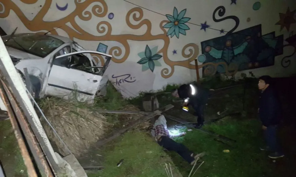El conductor fue derivado al hospital con una hemorragia en la cabeza.