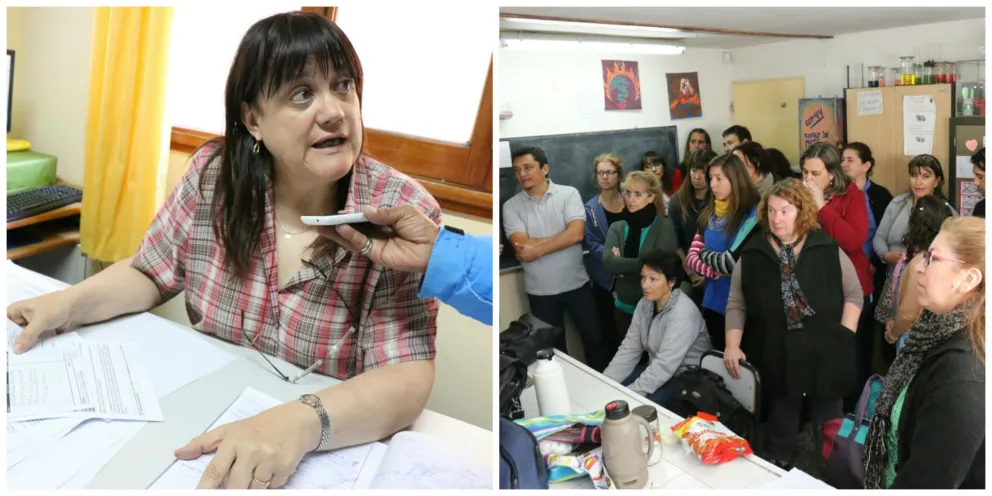 Posiciones encontradas entre Marta Corvalán y los docentes de los CEM 33 y 44.