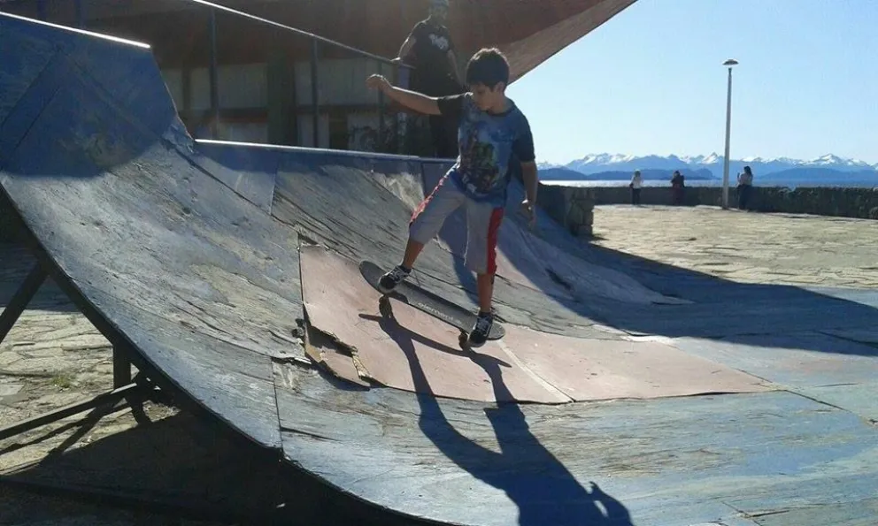 La rampa, en un estado lamentable. 