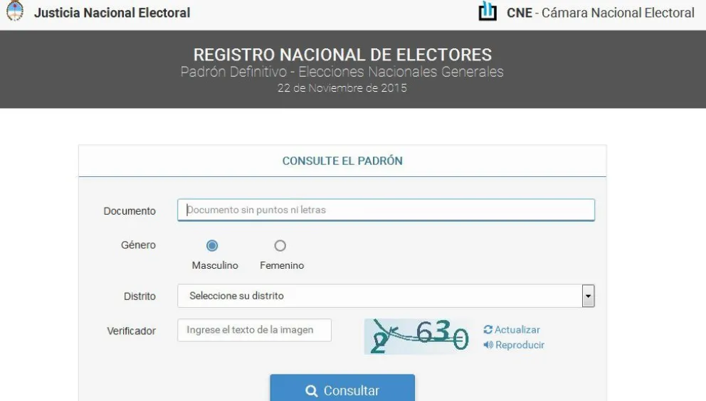 Consultá dónde votás