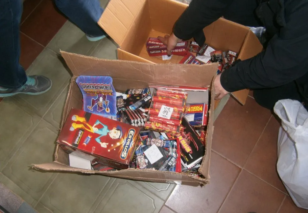 Secuestraron más de 13 kilos de pirotecnia en un kiosco