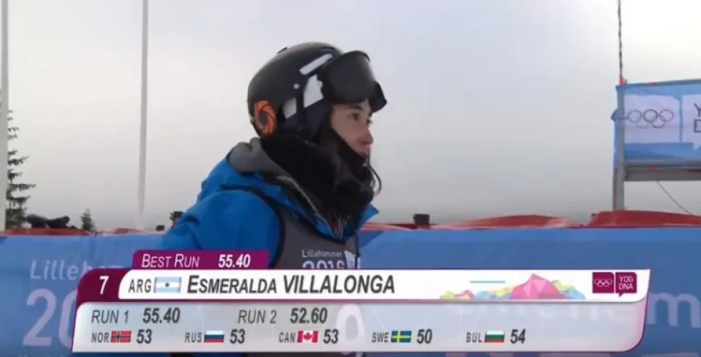 Esmeralda Villalonga logró el diploma olímpico en Noruega