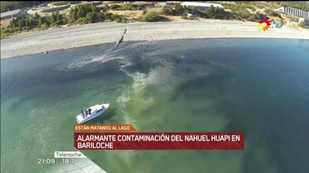 La contaminación del lago llegó a los medios nacionales