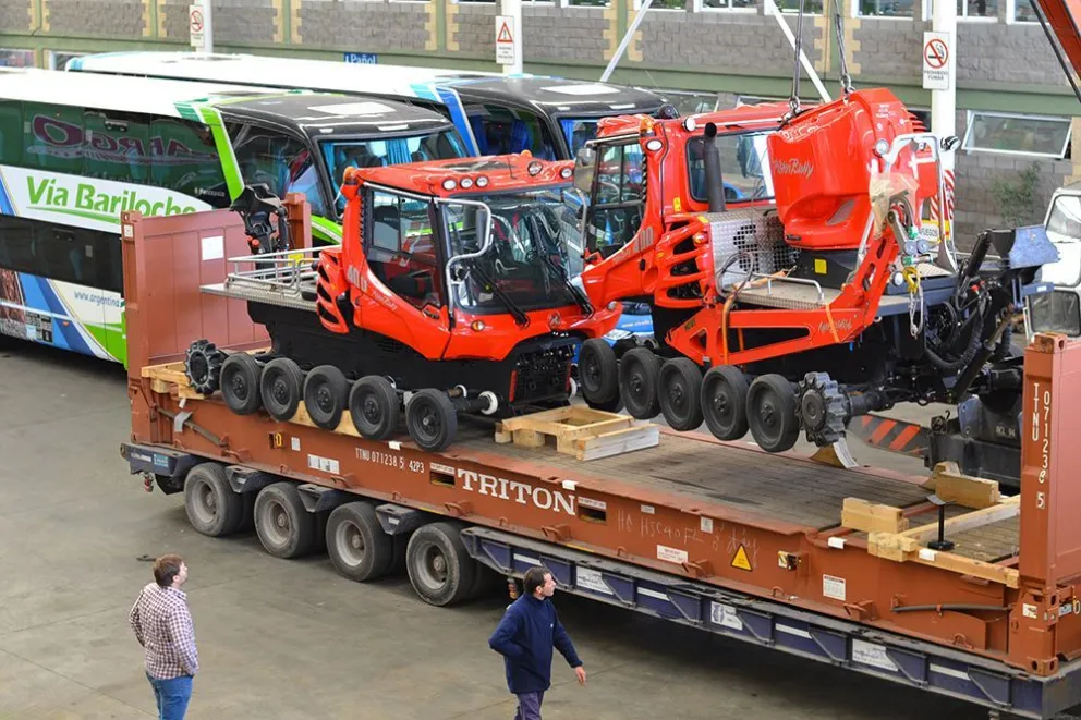 Las máquinas ya están en Buenos Aires y en los próximos días llegarán a Bariloche.