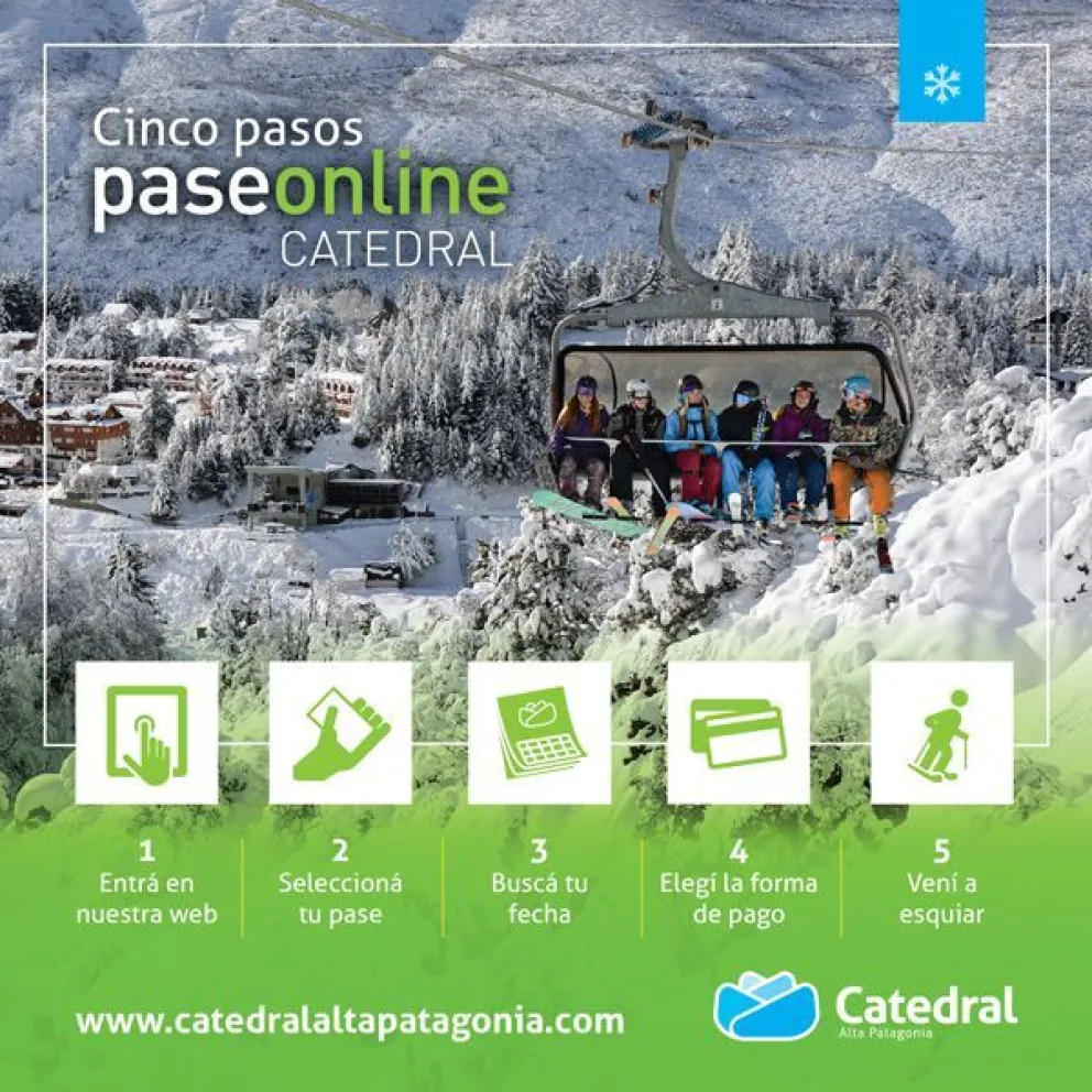 El cerro Catedral lanza nueva plataforma de venta on line