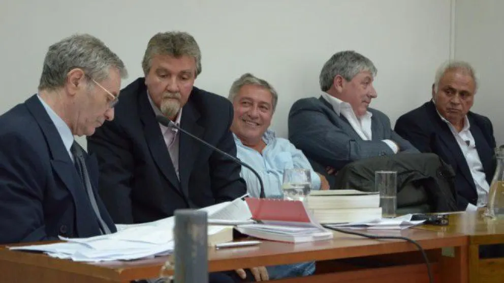 Los cuatro dirigentes estuvieron en 2014 frente al Tribunal Oral Federal (TOF), en Roca. (Foto: gentileza Río Negro)