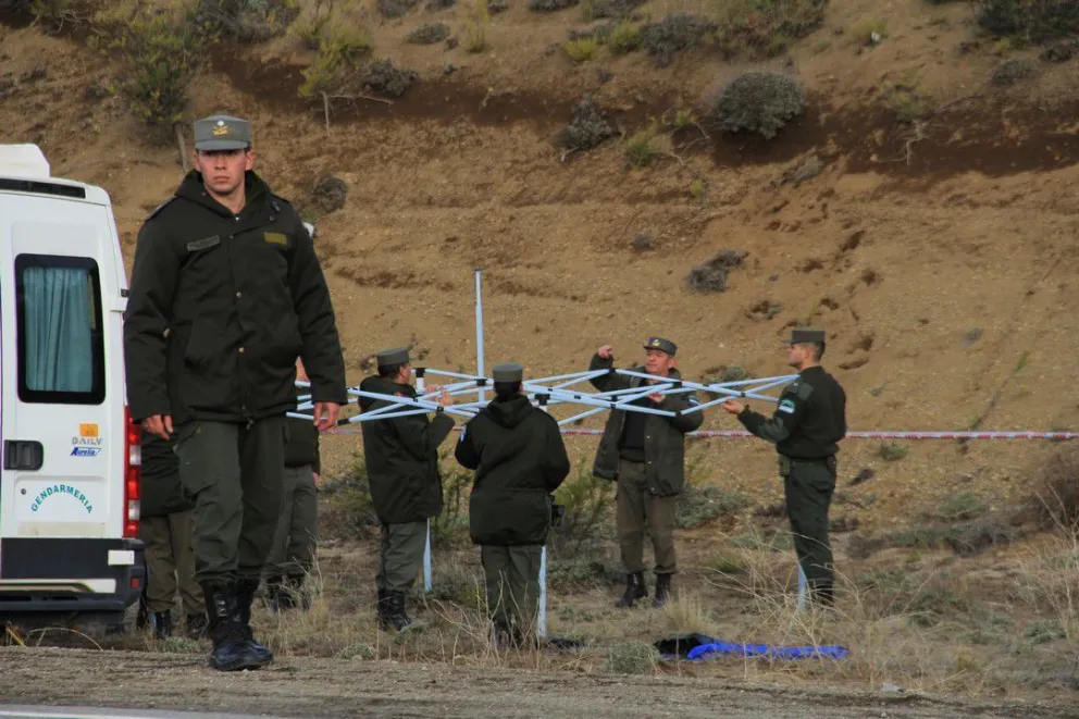 Gendarmería prepara los peritajes.