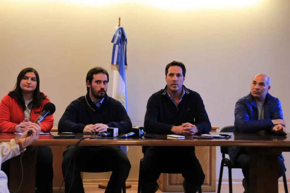Martín Govetto encabezó este jueves una conferencia de prensa. 