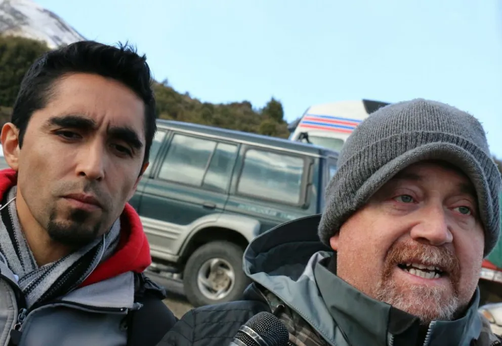Javier Muñoz y el abogado Pschunder.