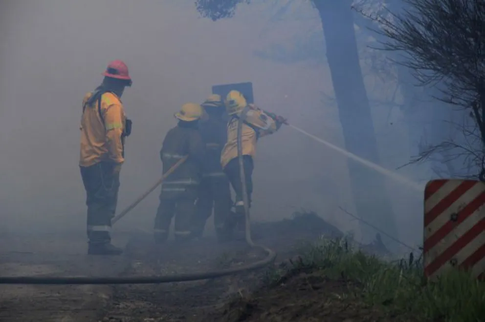 Casi cinco horas se tardó en extinguir definitivamente el siniestro (Foto Patricia Caviglia)