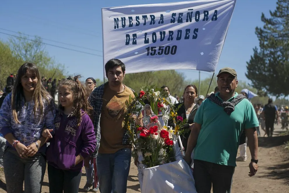 El obispo Juan José Chaparro brindó la misa. 
