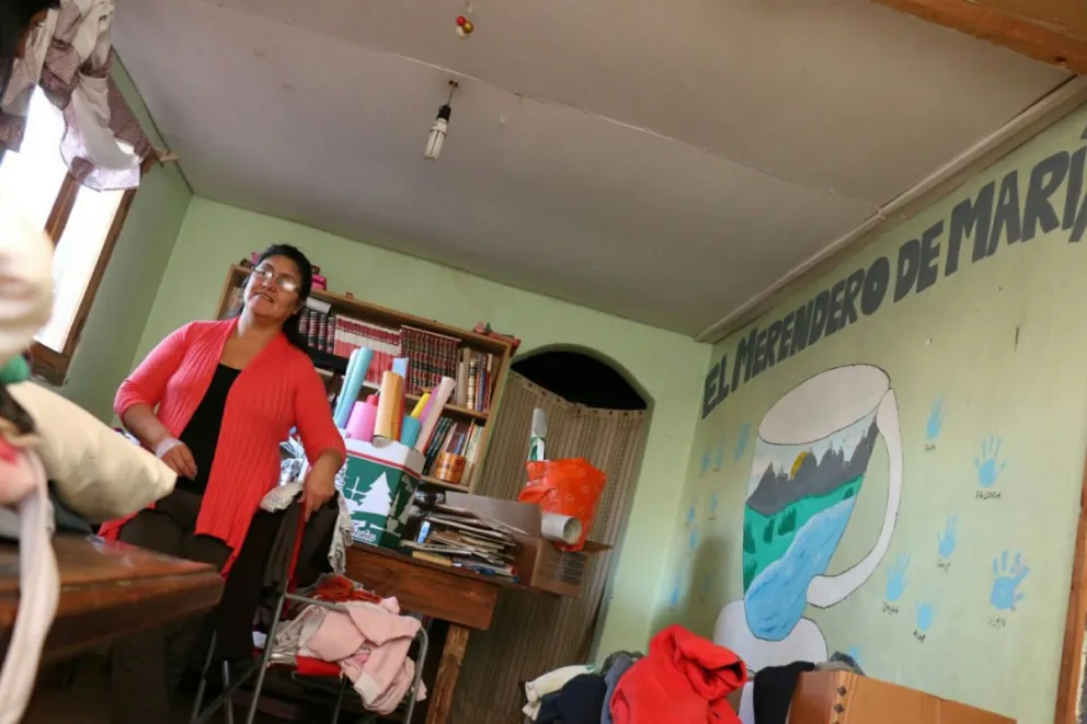 El merendero de María recibió un freezer y un calefactor. 