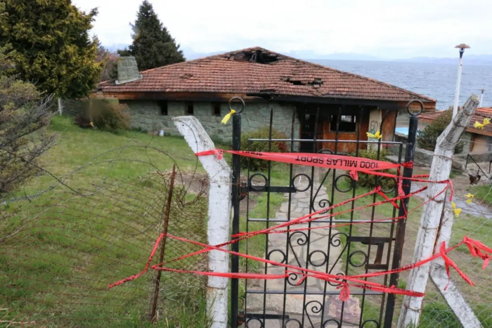Lo que quedó de la Casa Educativa Terapéutica de la Sedronar en Bariloche. 