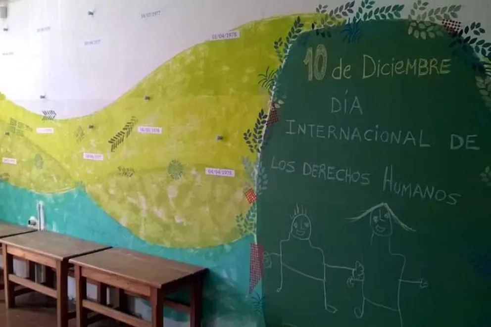 Un mural por los Derechos Humanos