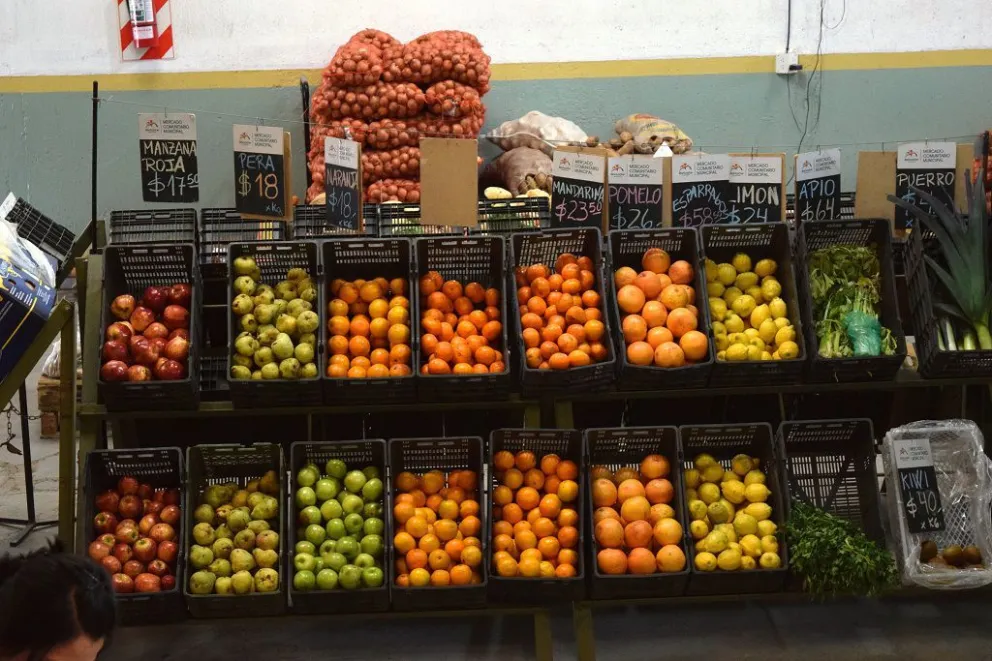 Frutas y verduras en el Mercado Comunitario