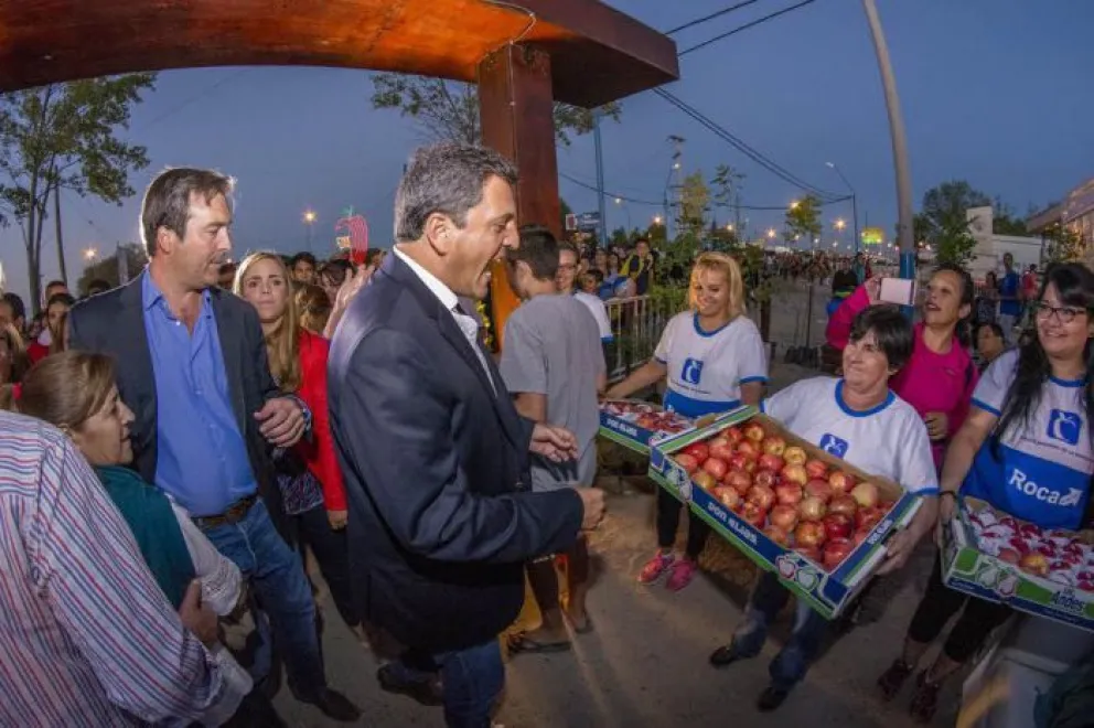 Sergio Massa recorrió el predio de la FNM con el intendente Martín Soria, y su hermana, María Emilia.