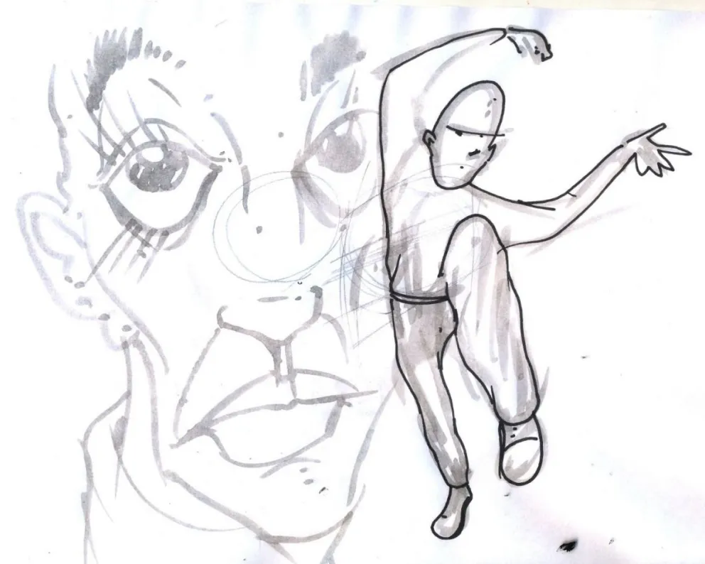 Dibujo de Javier Delfino.