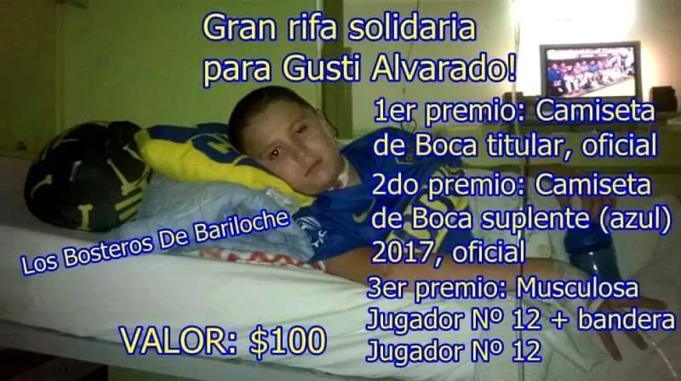 Rifa solidaria para ayudar a Gustavo