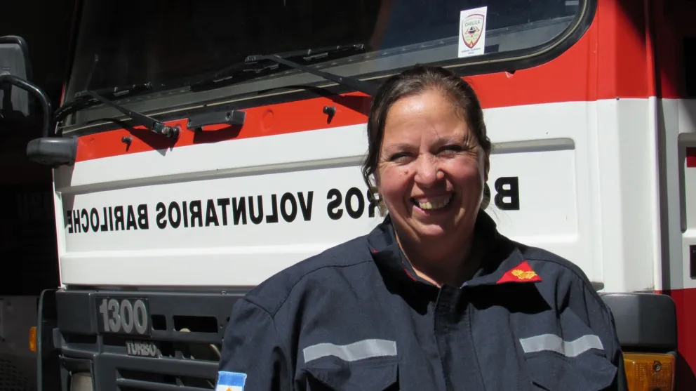 Gladys, una bombera con pasión