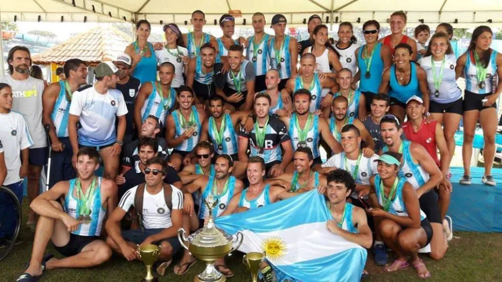 La alegría argentina en aguas brasileñas.