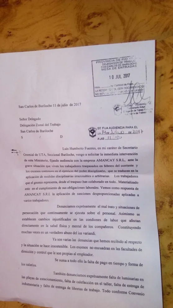 El documento al que accedió ANB. 