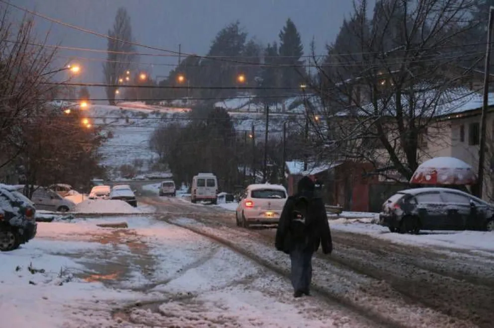 Mucho hielo en las calles