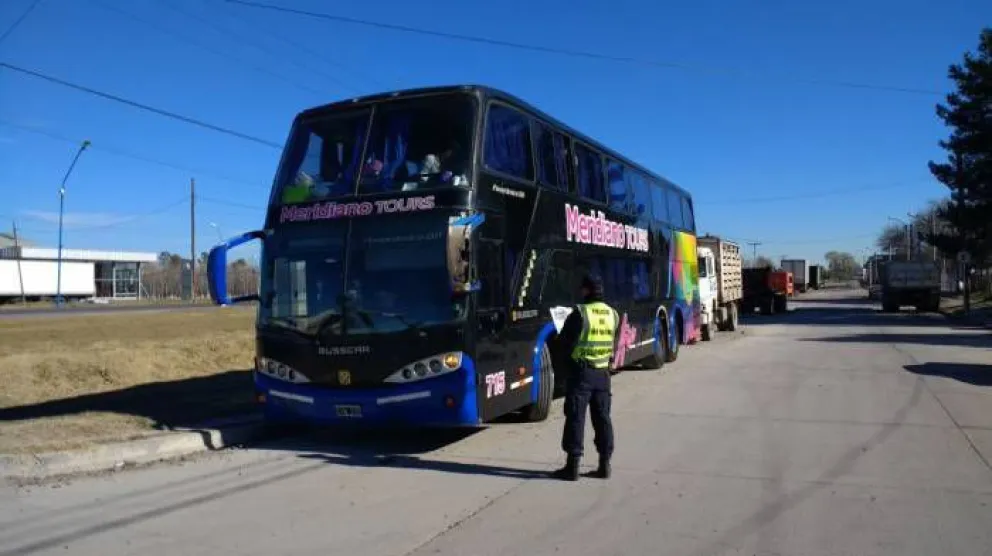 El colectivo fue retenido en la División de Seguridad Vial.