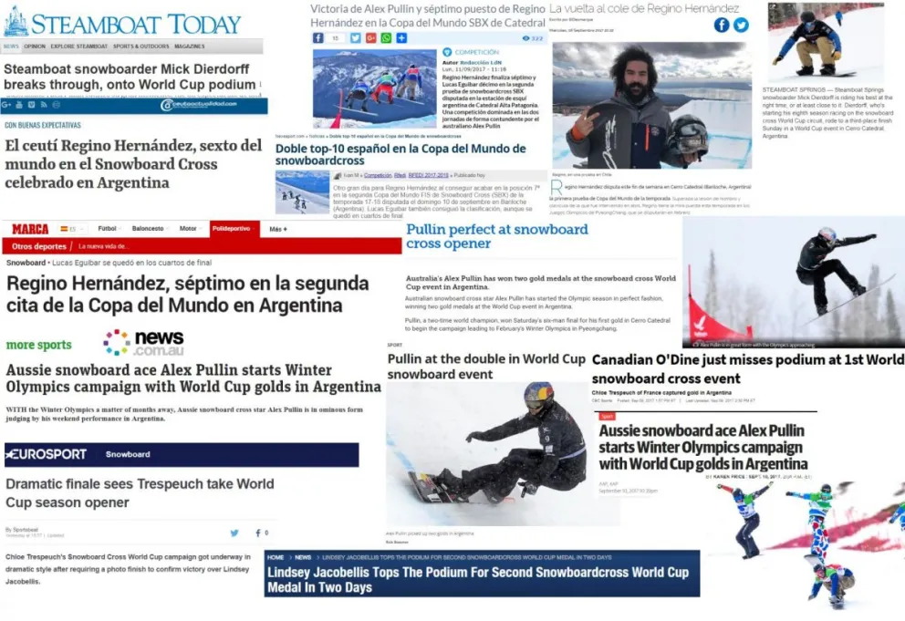 ¿Cómo se vio en el resto de los países la Copa del Mundo de Snowboard Cross en Catedral?