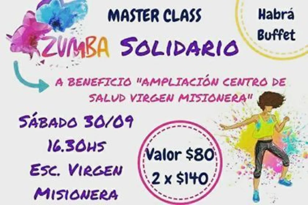 Zumba solidaria en Virgen Misionera
