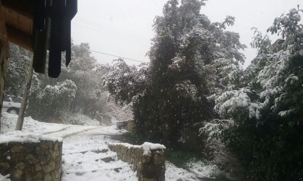 Así nevó copiosamente en el km6.