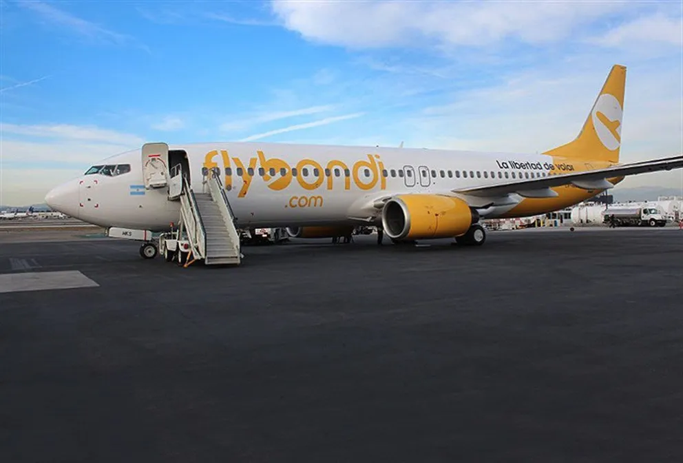 Papelón de Fly Bondi: dejó 2 mil kilos de equipaje