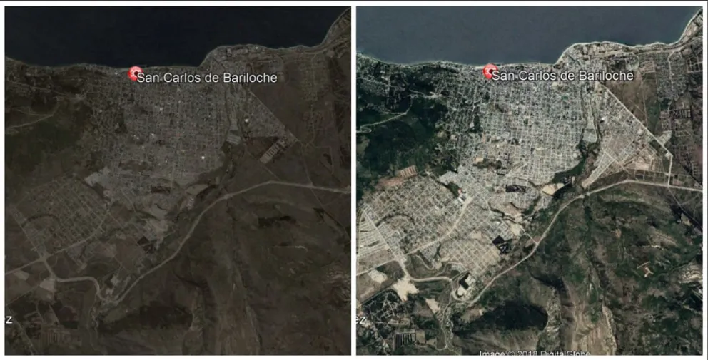 Imagen satelital 2004/2018.