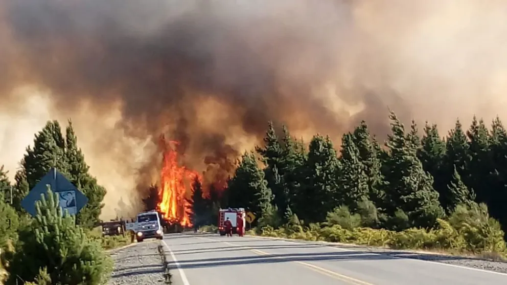 La comarca andina azotada por el fuego