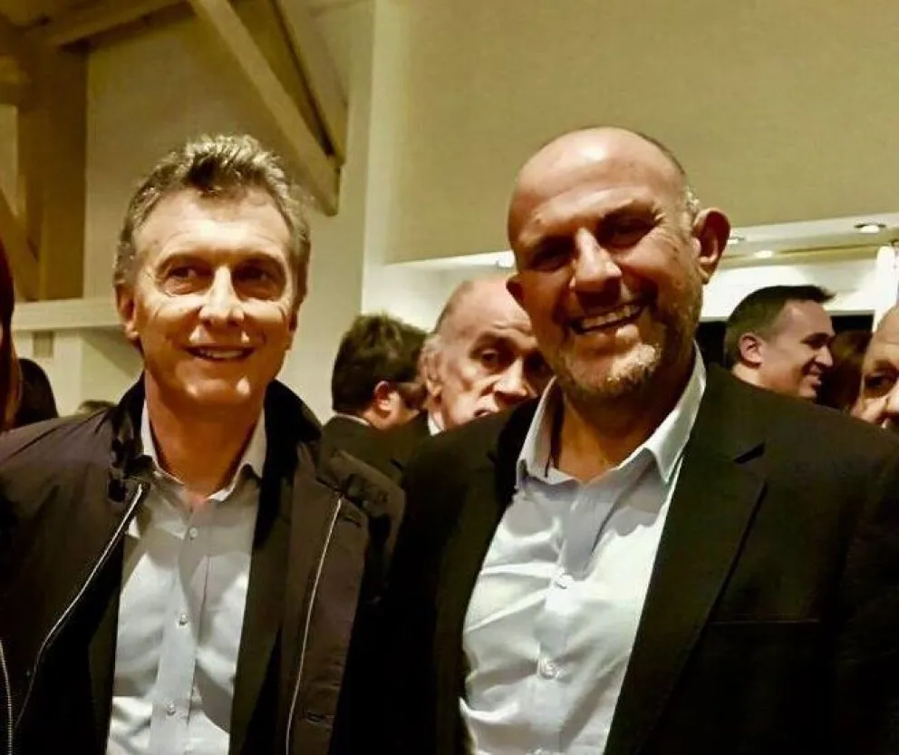 Capozzi junto al presidente Mauricio Macri. 