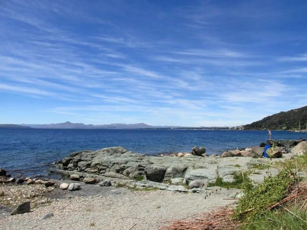 Guardavidas rescataron del lago a una mujer y a su perro