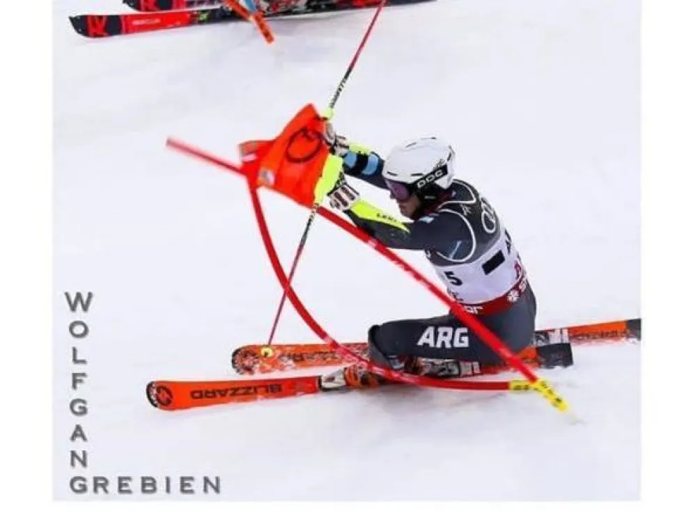 Tomás dijo presente en la final del Slalom Gigante.