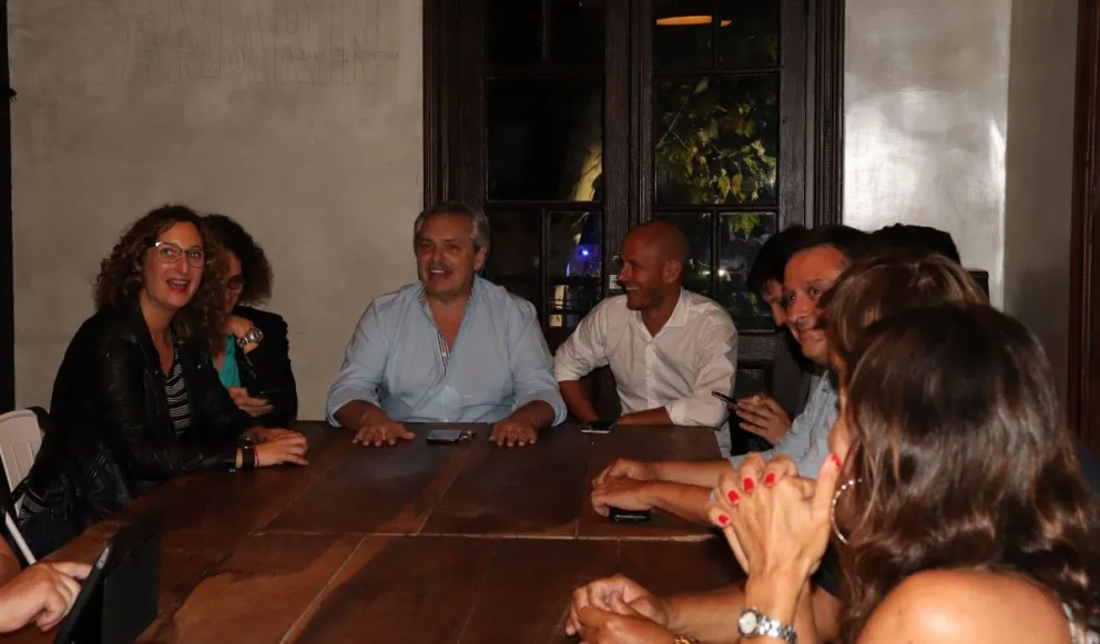 Natapof, con Alberto Fernández en Buenos Aires