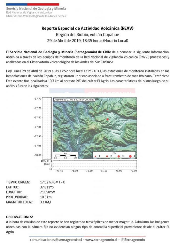 Sismo en el volcán Copahue | ANB :: Agencia de Noticias ...