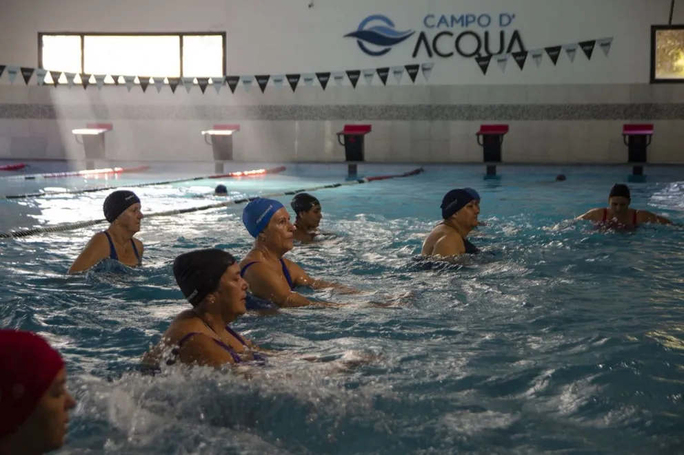 En Campo D'Acqua hay clases para bebés, niños y adultos sin límites de edad.