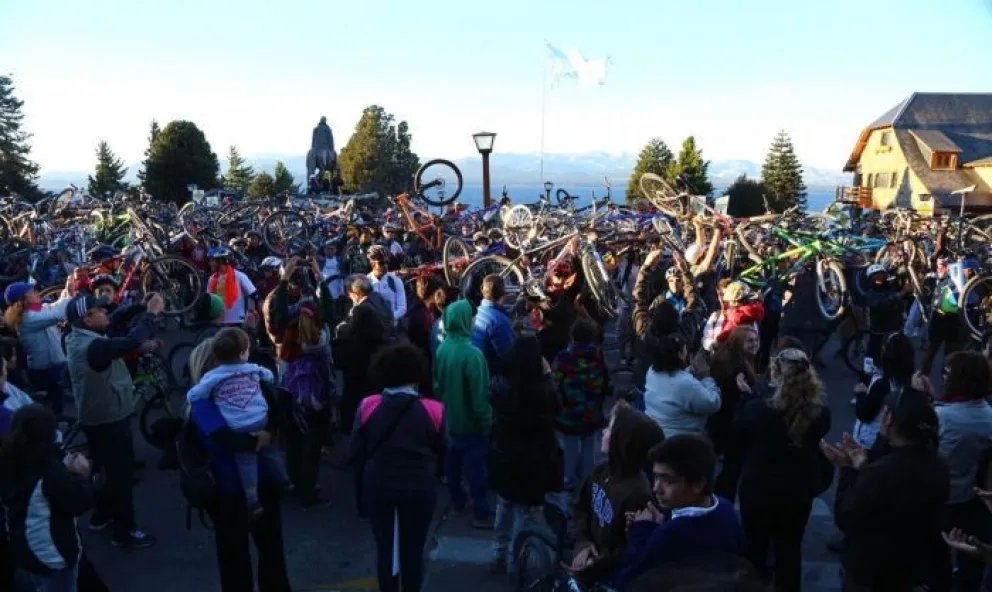 Una de las manifestaciones reclamando justicia por la muerte del ciclista.