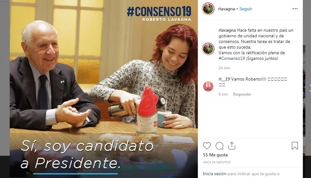 Lavagna confirmó su candidatura presidencial