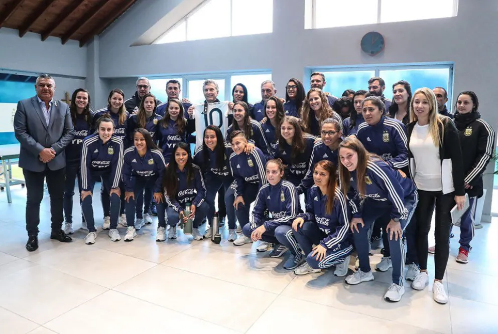 Este miércoles, el plantel recibió al presidente Macri.