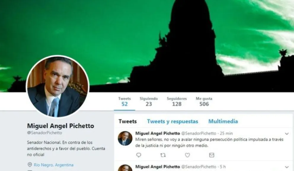 Un falso Pichetto derivó en reclamo de la Justicia para que se sancione una ley contra perfiles truchos