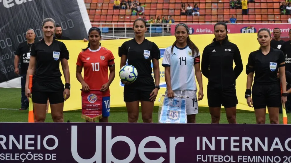 Miriam fue capitana en el último partido en Brasil.