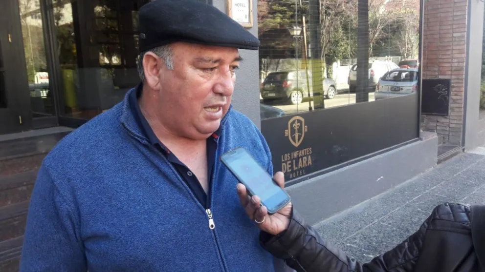 Nelson Rasini encabezó el reclamo. 