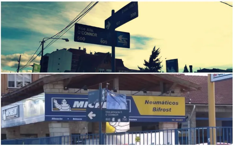 En la misma esquina, O´Connor y Frey, así están los carteles.