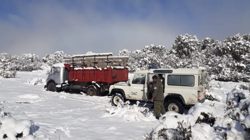 Rescatan a hombre de 77 años junto a su hijo quienes estaban varados en la nieve