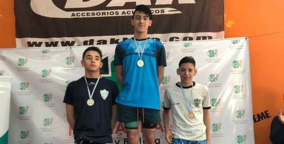 Juan Cruz Ortiz subió a varios podios en Esquel.
